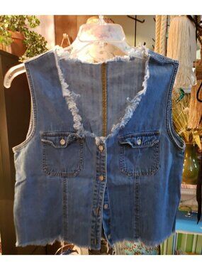 WT # 2013, Ladies Medium Denim Top Or Vest